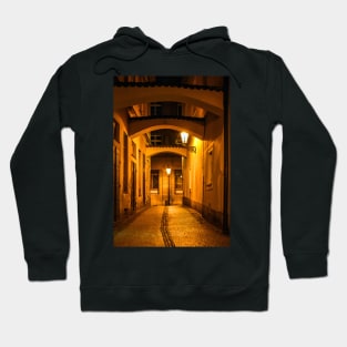 Old street with arches in Prague Hoodie